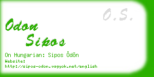 odon sipos business card