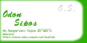 odon sipos business card